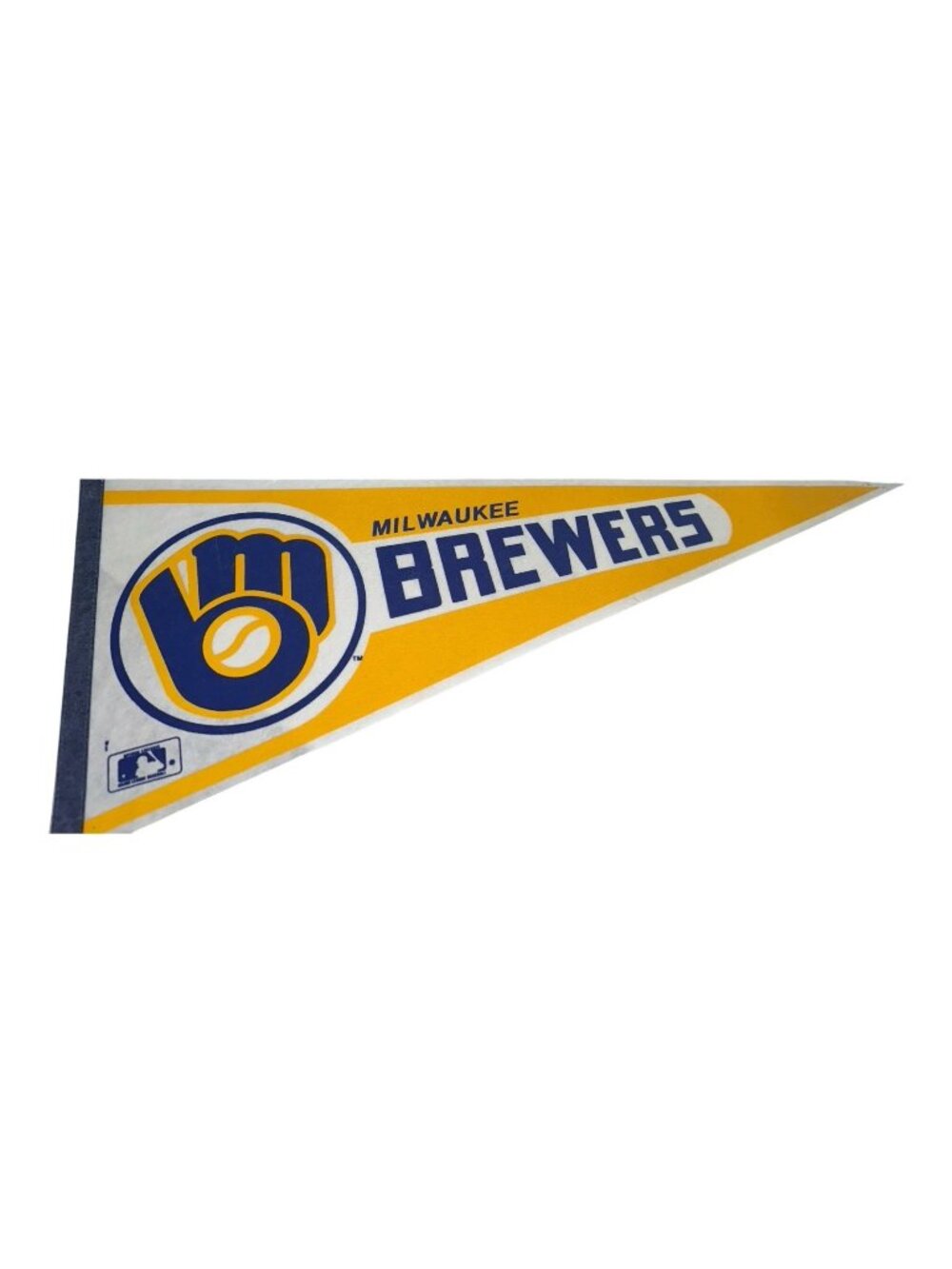 Vintage 1980s Milwaukee Brewers Felt Pennant 30” MLB Memorabilia